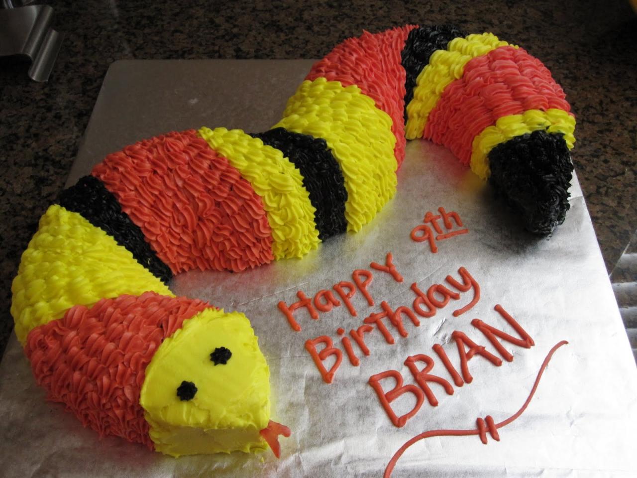 Snake Cakes Decoration Ideas Little Birthday Cakes