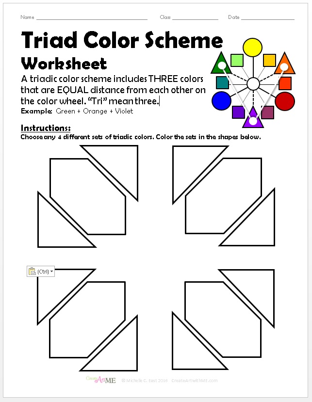 Color Scheme Worksheet