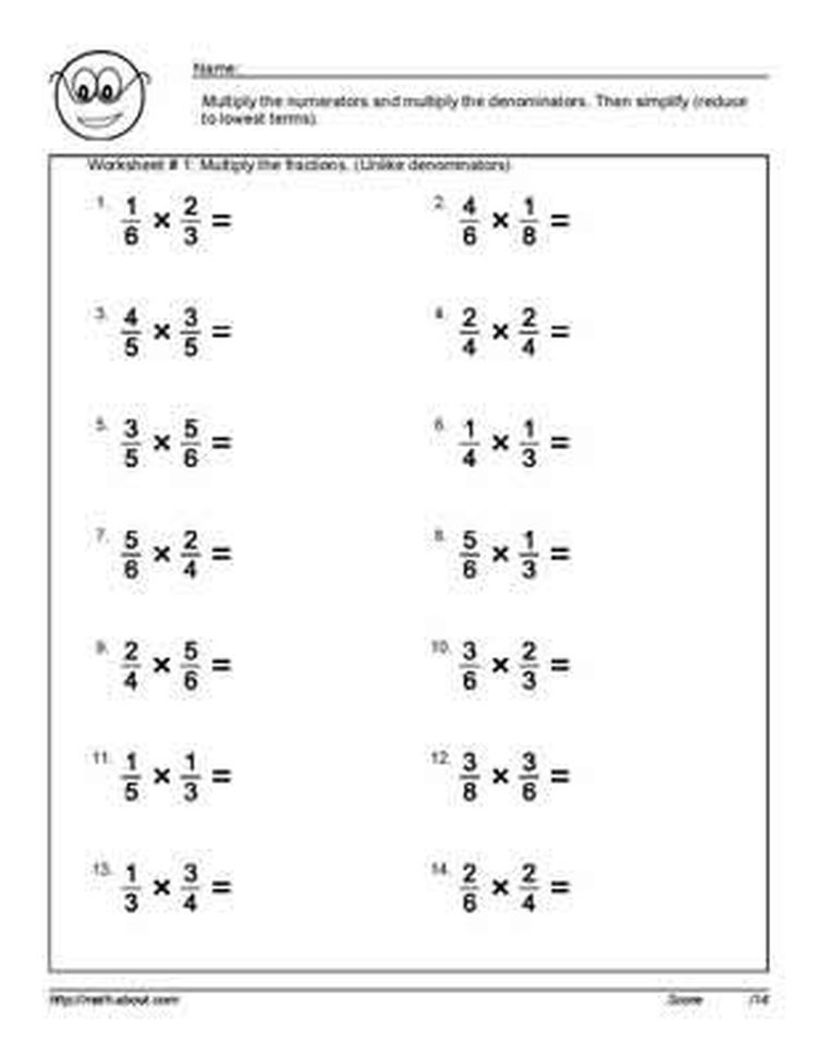 Fractions Worksheets With Answers Pdf