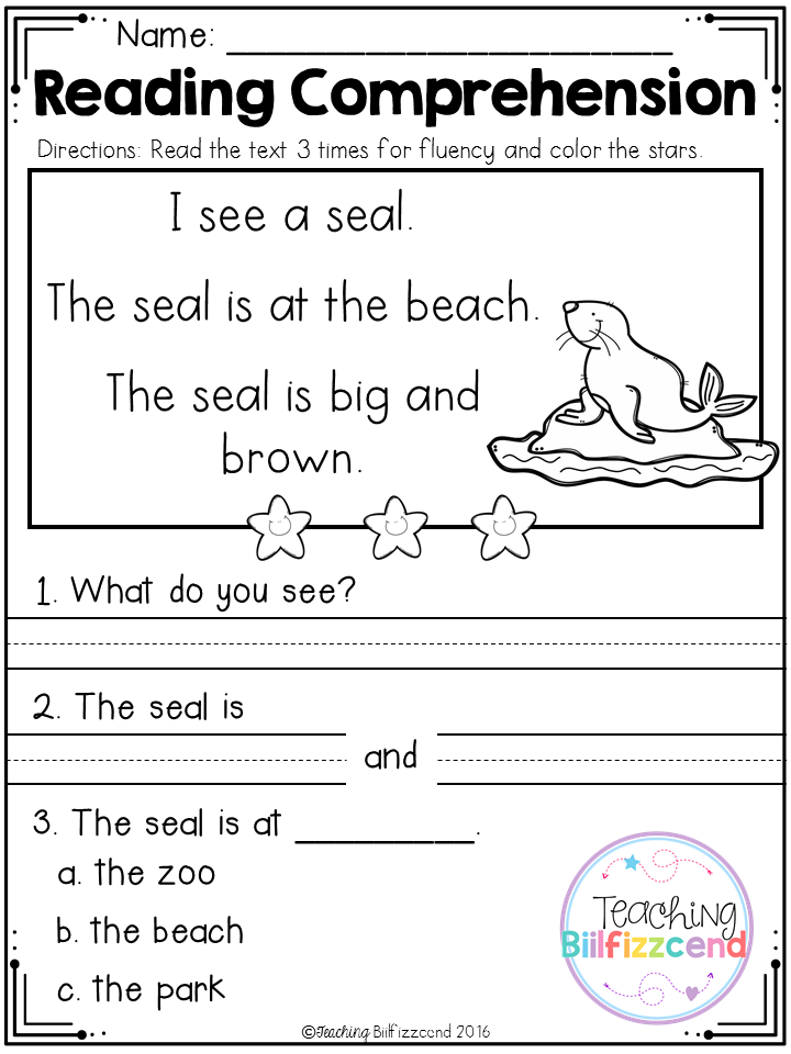 Kindergarten Worksheets English Reading
