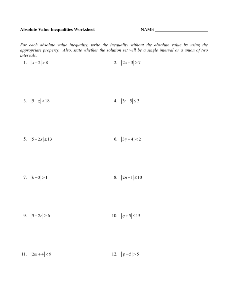One-Step Equations Worksheet Answers