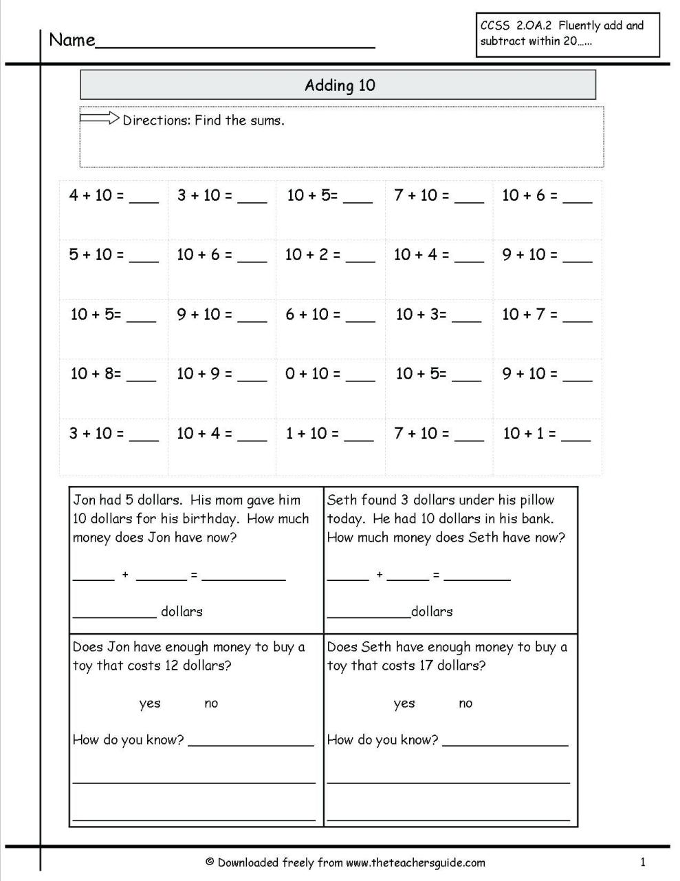 Balancing Equations Worksheet Answer Key 1-10