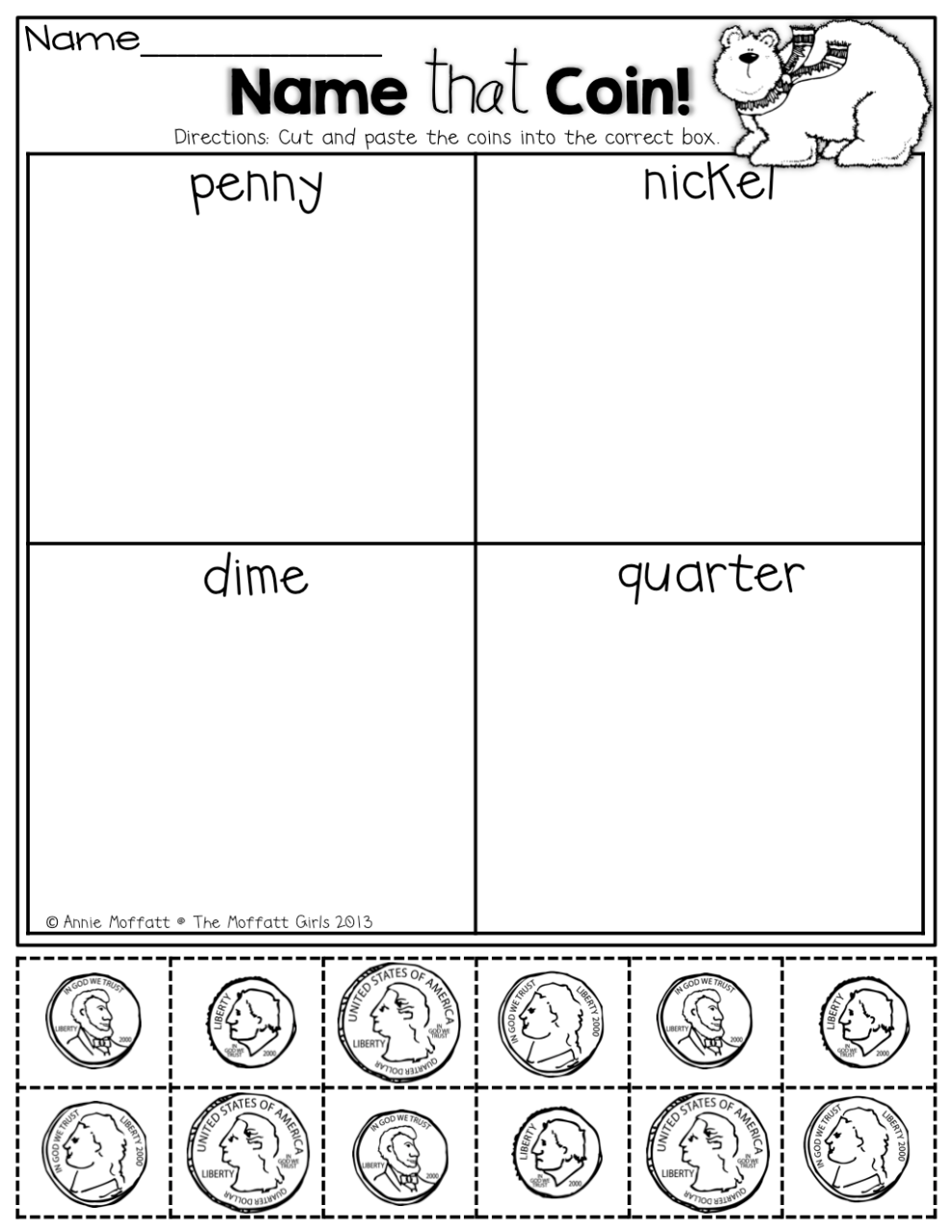 Color Cut And Paste Worksheets First Grade