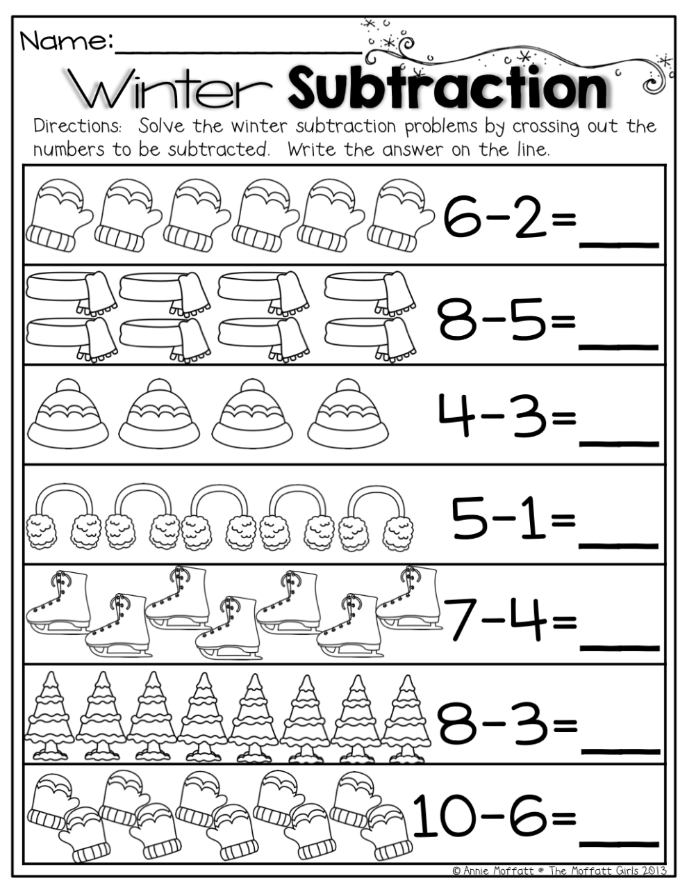Addition And Subtraction Worksheet Kinder