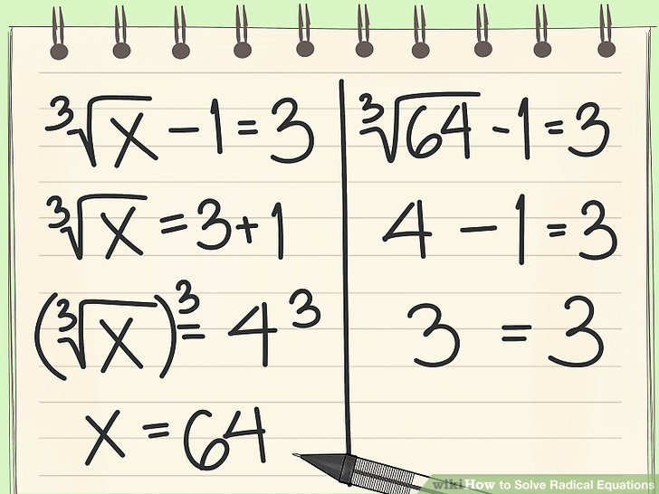 How to Solve Radical Equations 12 Steps (with Pictures) wikiHow