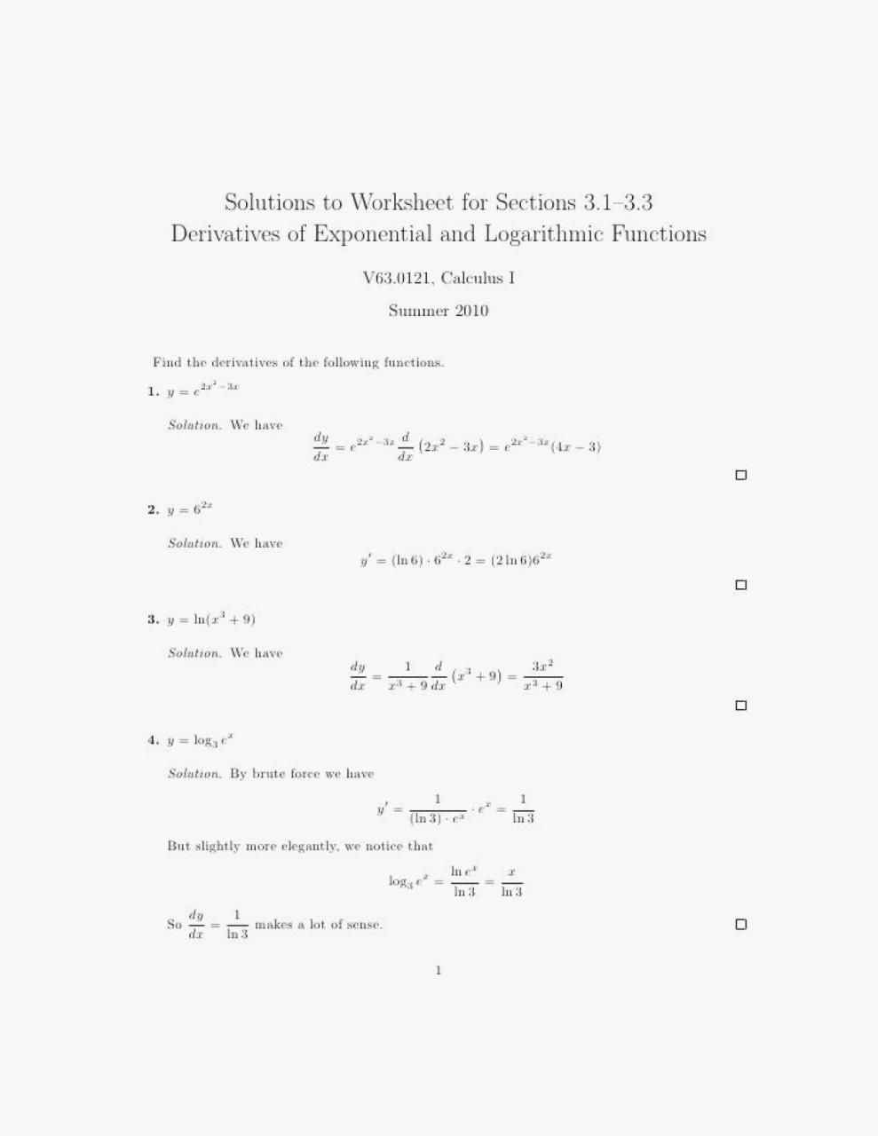 Algebra 2 Worksheet 7.4 A Properties Of Logs Answers