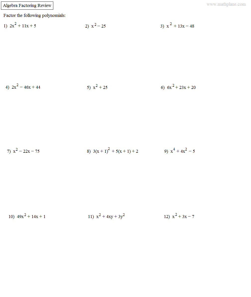 Factoring Trinomials Worksheet Infinite Algebra 1 Answers