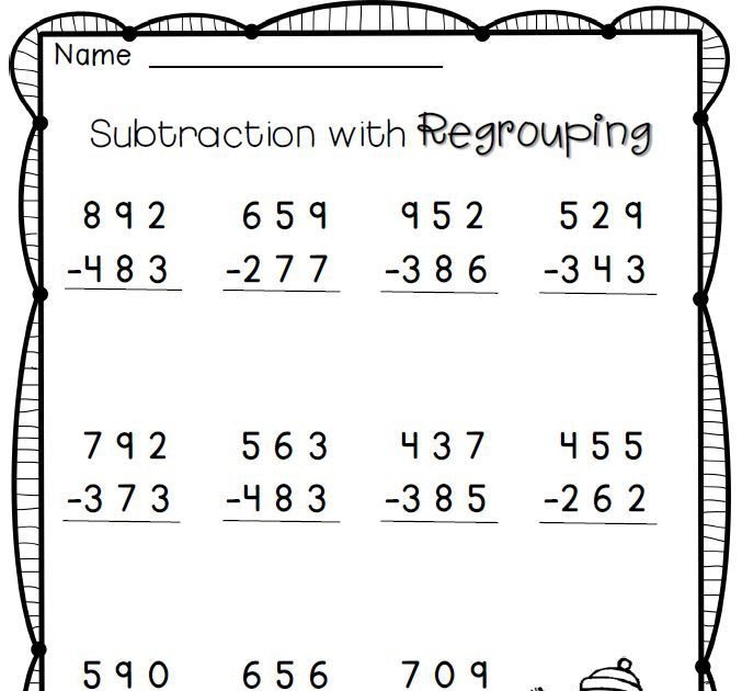 Addition Worksheets With Regrouping 3Rd Grade