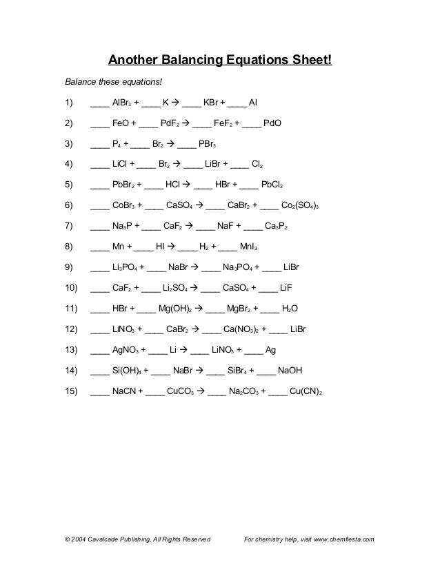 Chemistry Equations Sheet Gcse Tessshebaylo