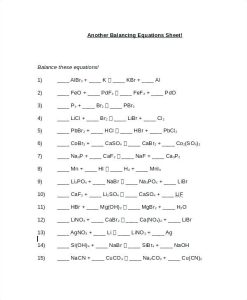 Balancing Equations Practice Answer Key + My PDF Collection 2021