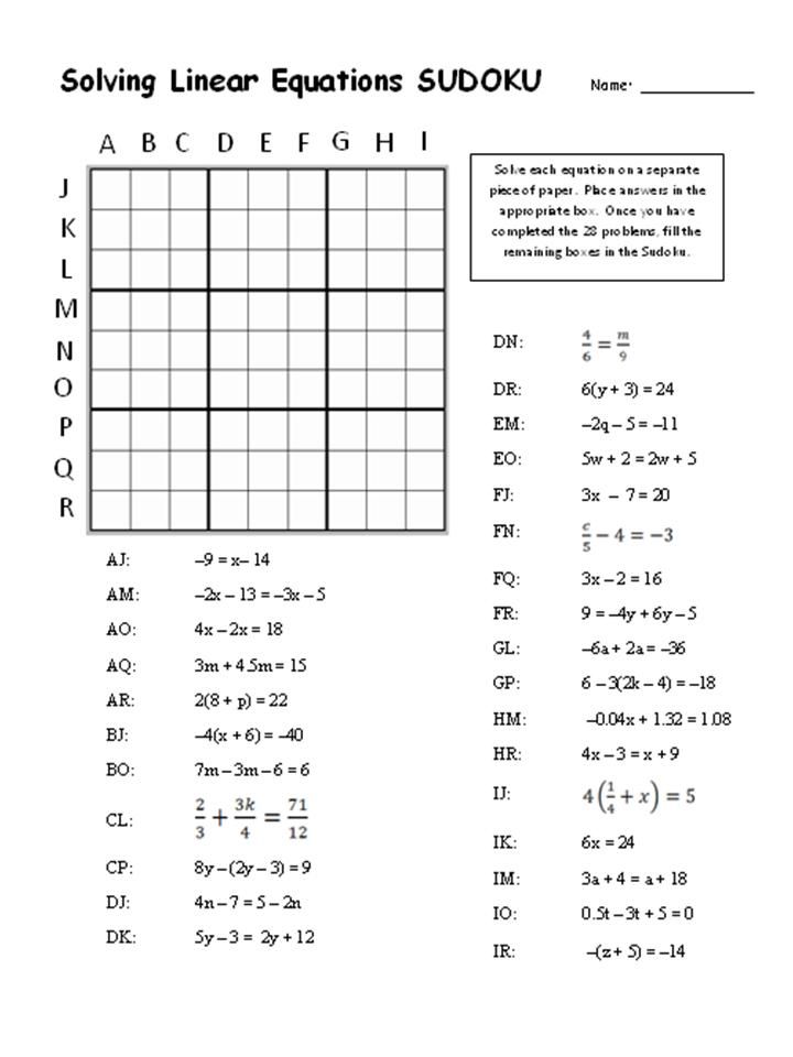 Graphing Linear Equations Worksheet Grade 8