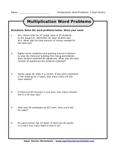 Multiplication word problems, Word problems, Money math