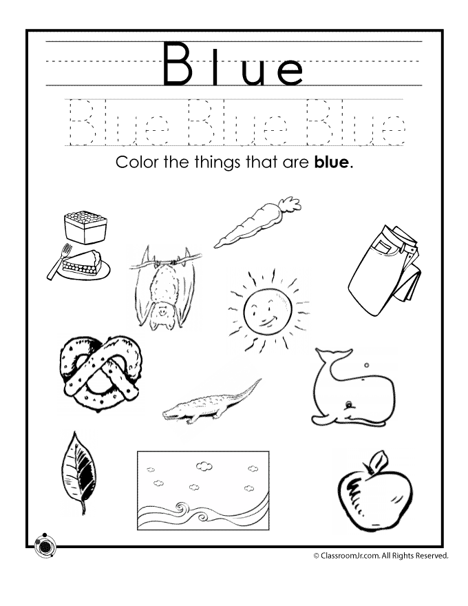Learning Colors Worksheets For Toddlers