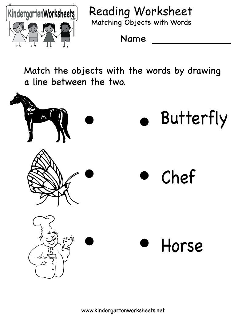 English Worksheets For Kindergarten 3