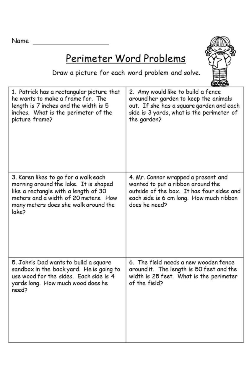 Math Worksheets 4Th Grade Perimeter And Area