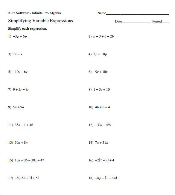 Algebra 2 Worksheets With Answers