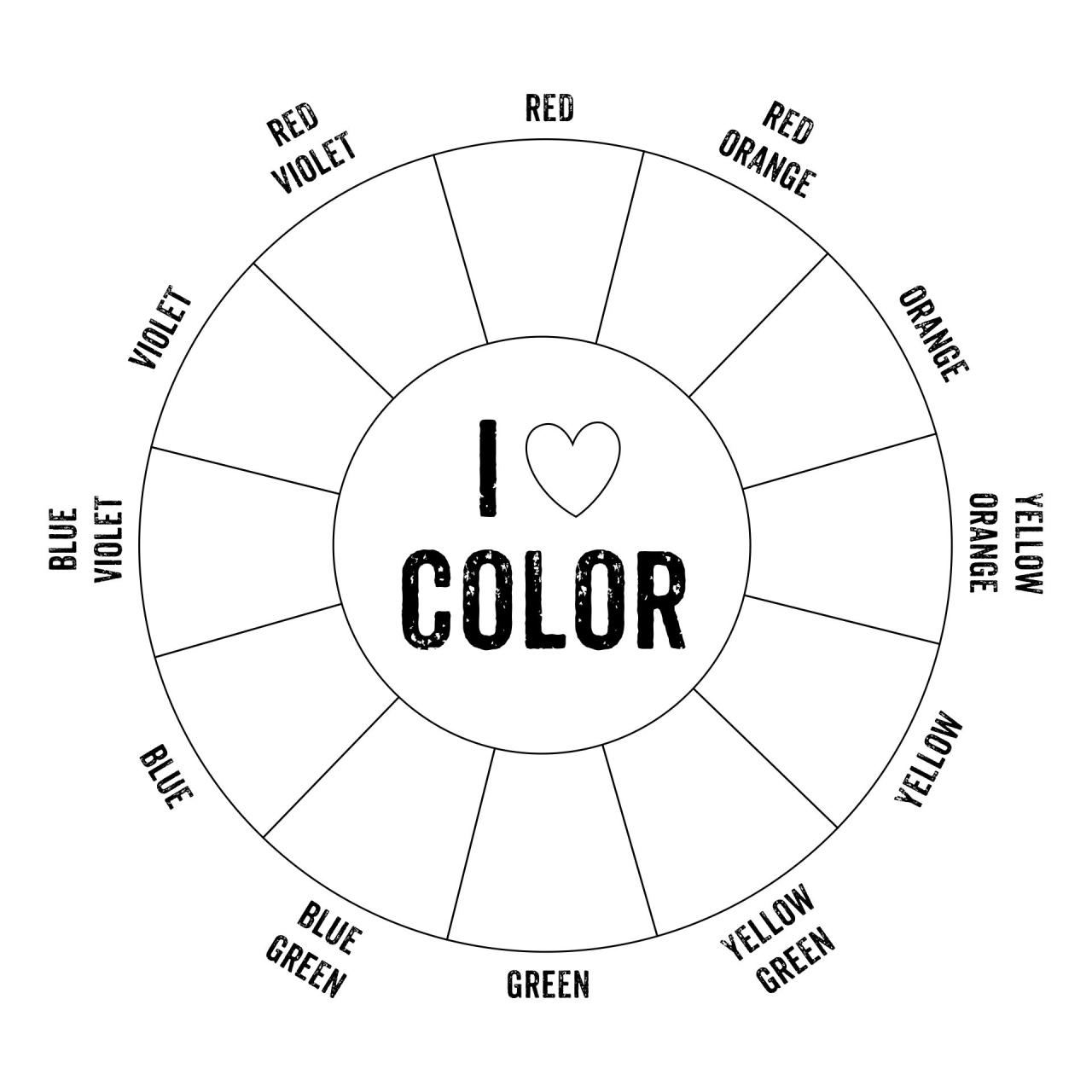 Color Wheel Worksheet Elementary