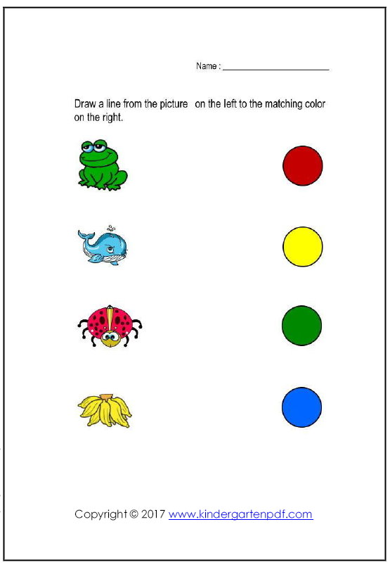Color Recognition Worksheets For Toddlers