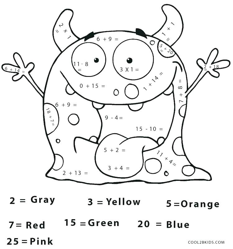 Math Coloring Worksheets For 2Nd Graders
