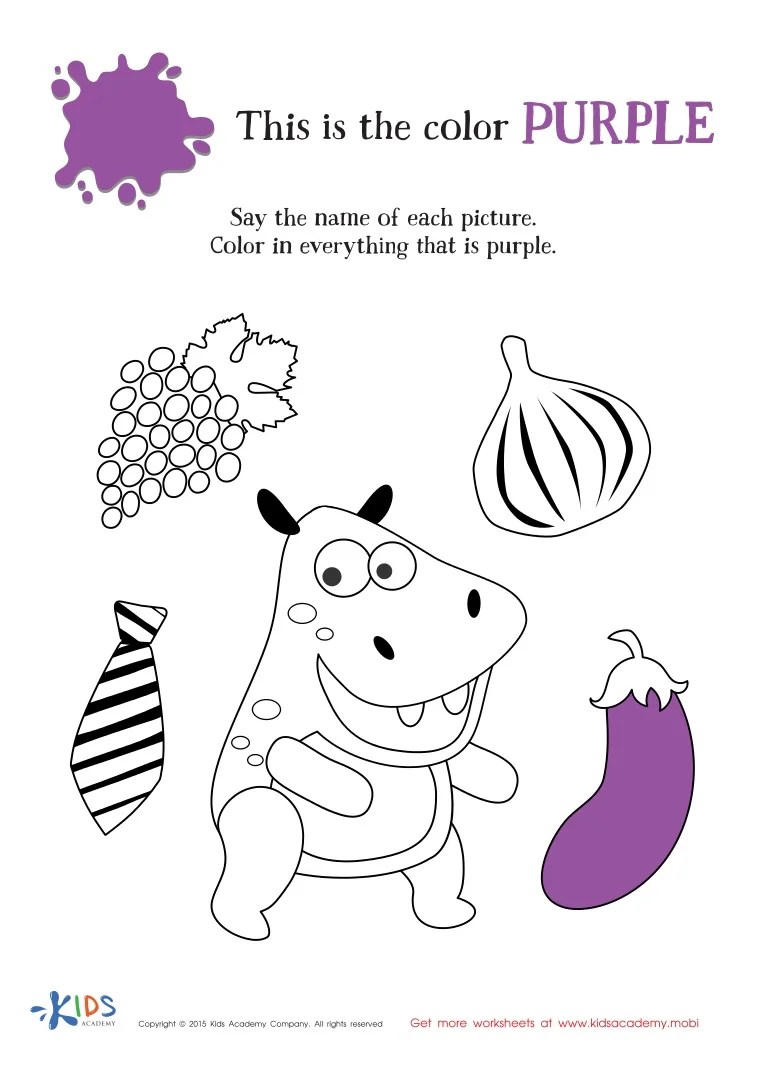 Colors Worksheet For Toddlers