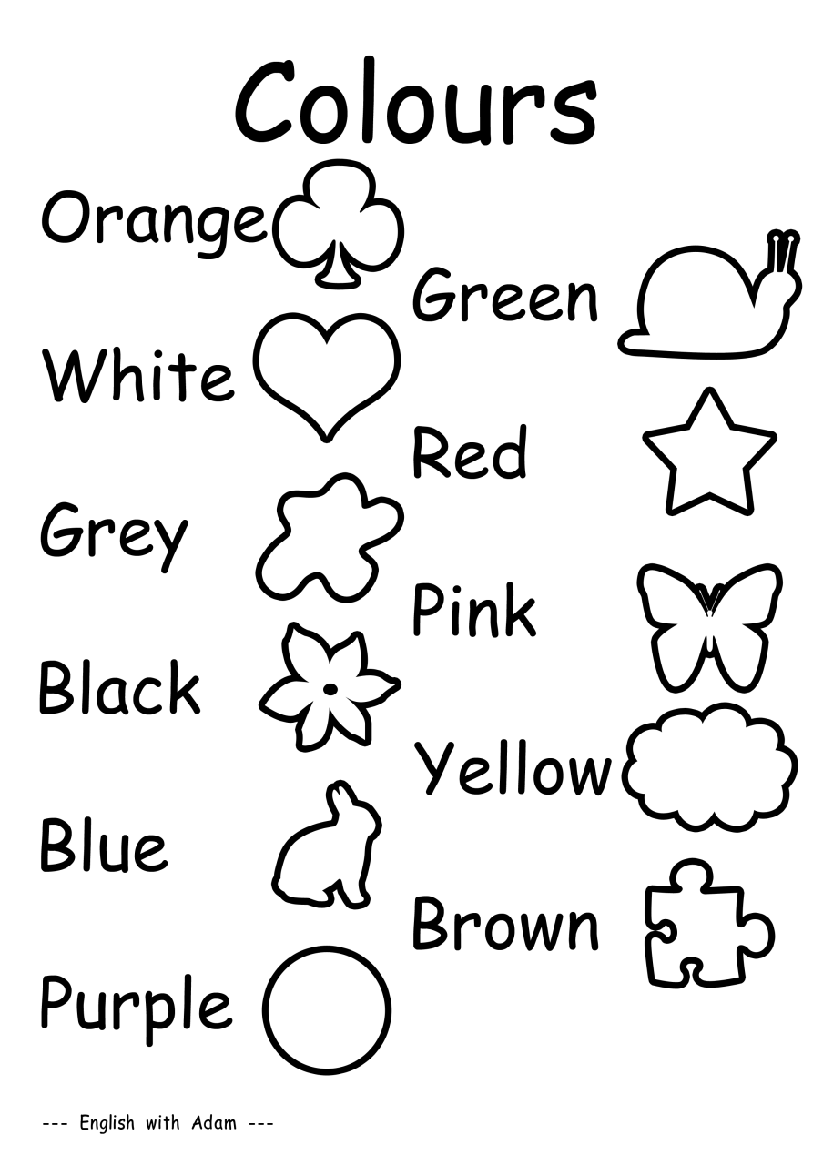 Color Worksheets For Toddlers
