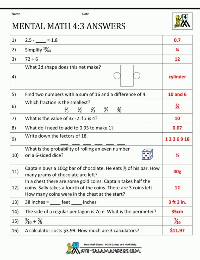 Addition And Subtraction Mixed Worksheets