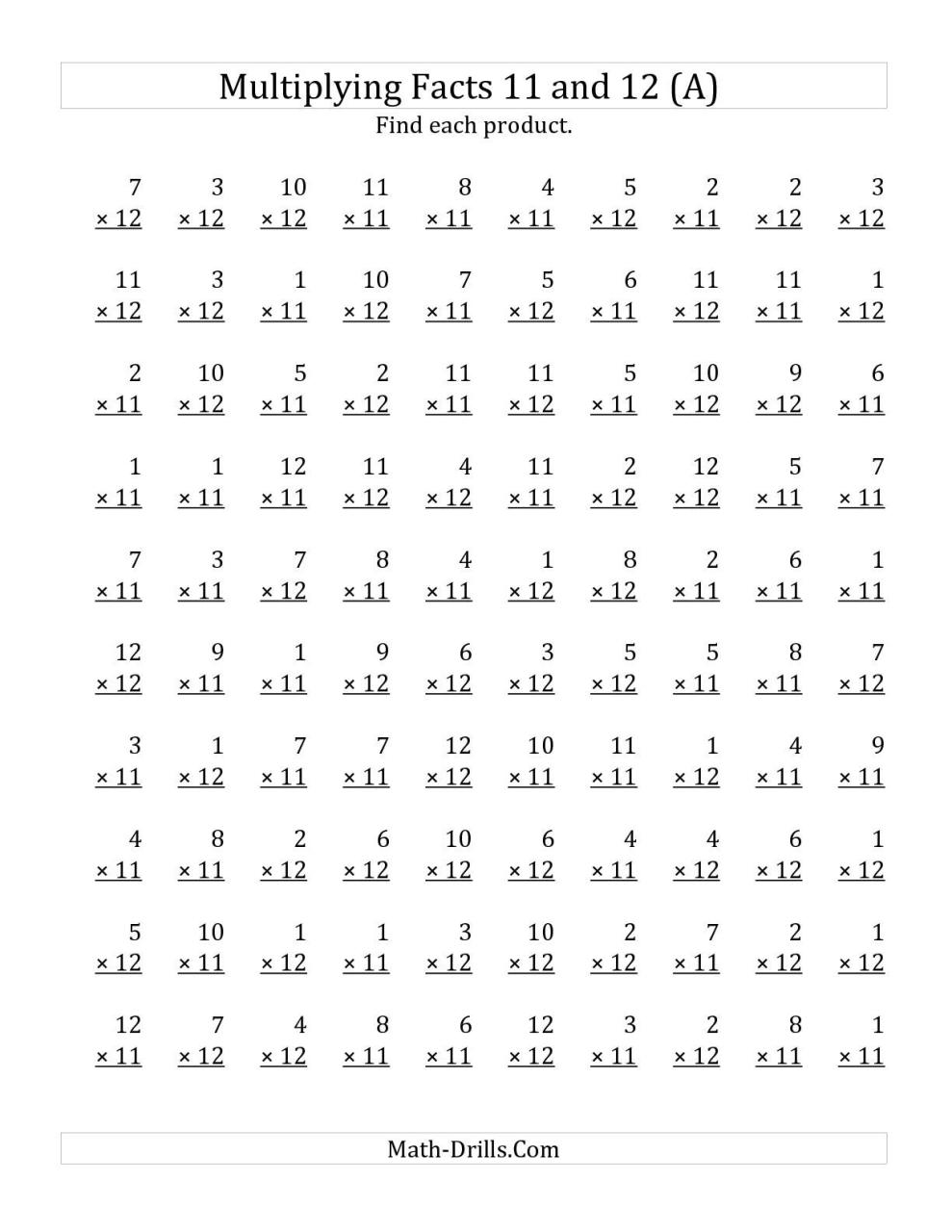 Multiplication Worksheets 2 By 1