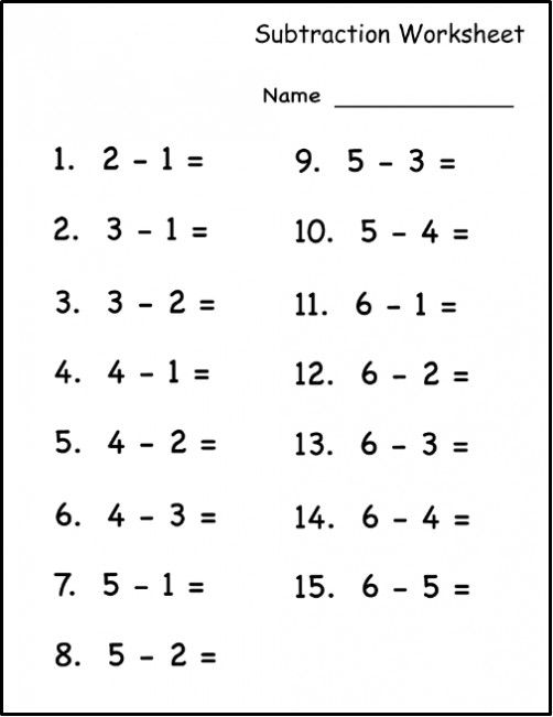 Math Worksheets For Kindergarten Addition And Subtraction Pdf