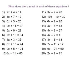 Simple Equations Worksheets Grade 7 Pdf Thekidsworksheet