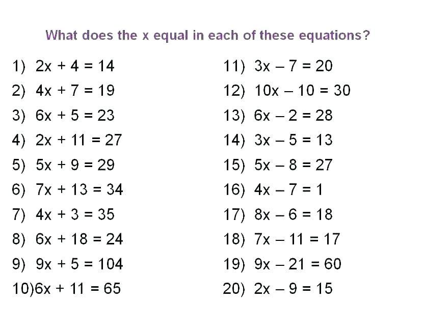 Simple Equations Worksheets Grade 7 Pdf Thekidsworksheet