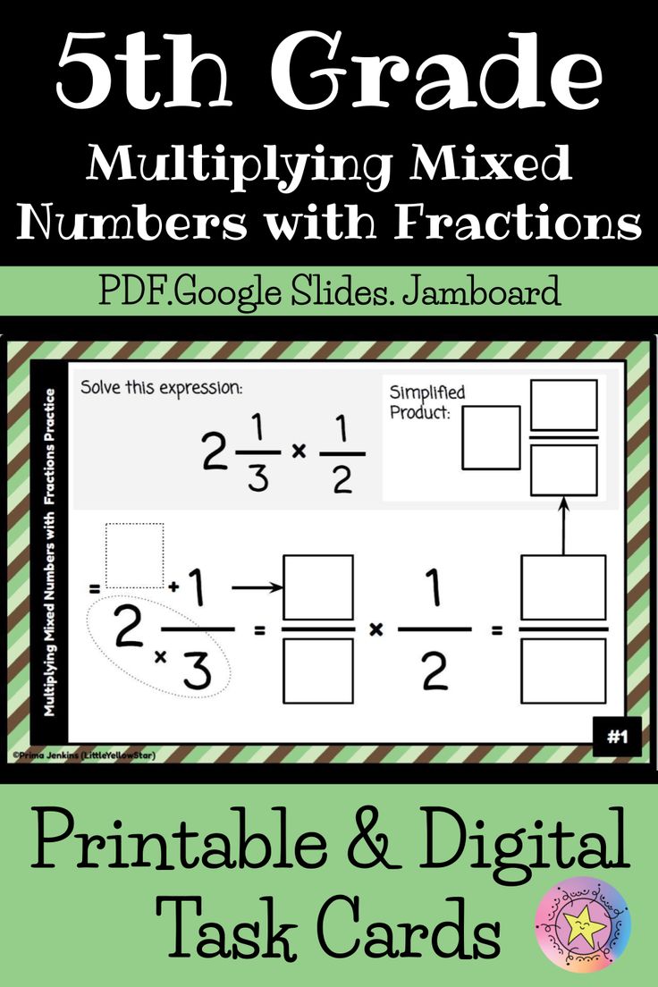 Multiplying Fractions 5th Grade Multiplying Mixed Numbers activities
