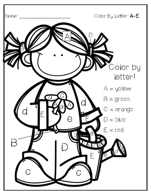 Color By Letter Easy Coloring Page Coloring Home