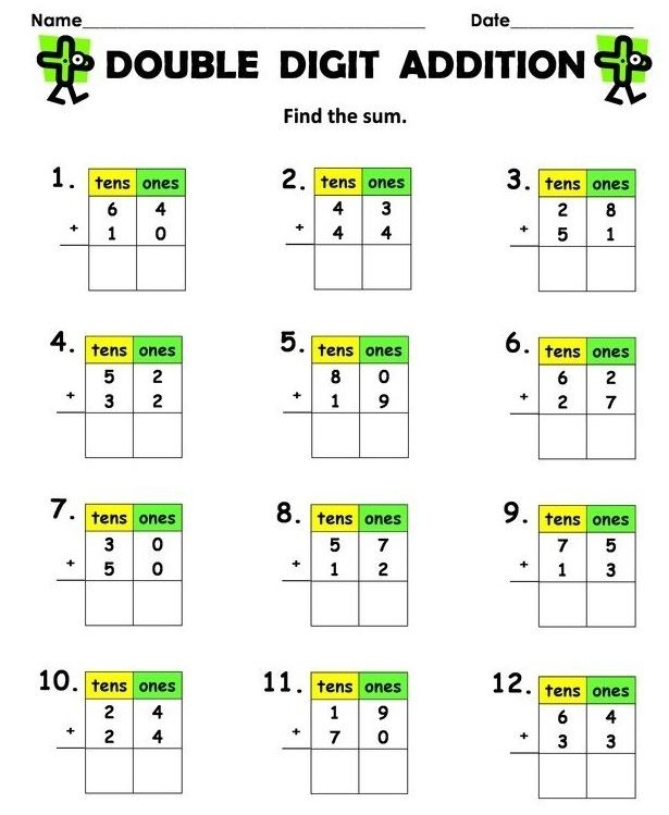 Double Digit Addition With Regrouping Worksheets Free Worksheets Master