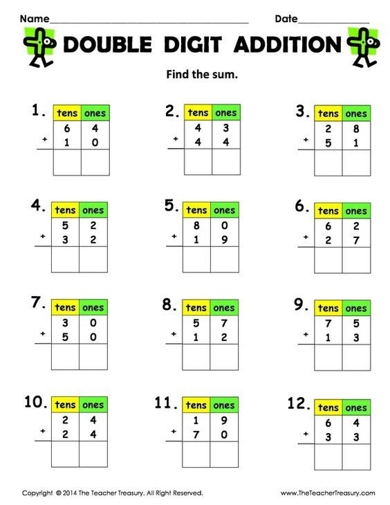 Double Digit Addition With Regrouping Free Worksheets Worksheets Master