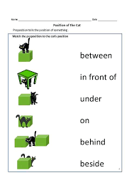 English Worksheets For Grade 2 Prepositions