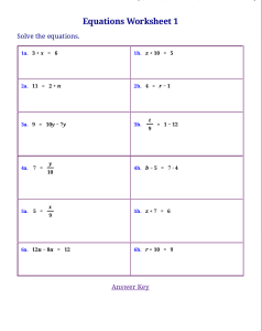 Algebra 1 Printable Worksheets With Answers schematic and wiring diagram