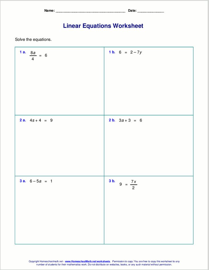 One And Two Step Equations Review Worksheet