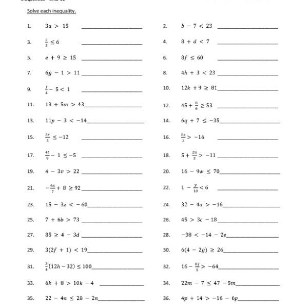 2 Step Equations Worksheet Doc