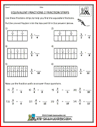 Equivalent Fractions Worksheets Grade 3