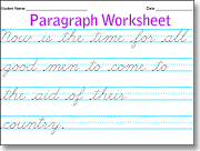Handwriting Practice For Kids Paragraph