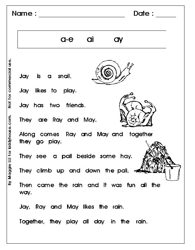 Free Worksheets For First Grade Reading