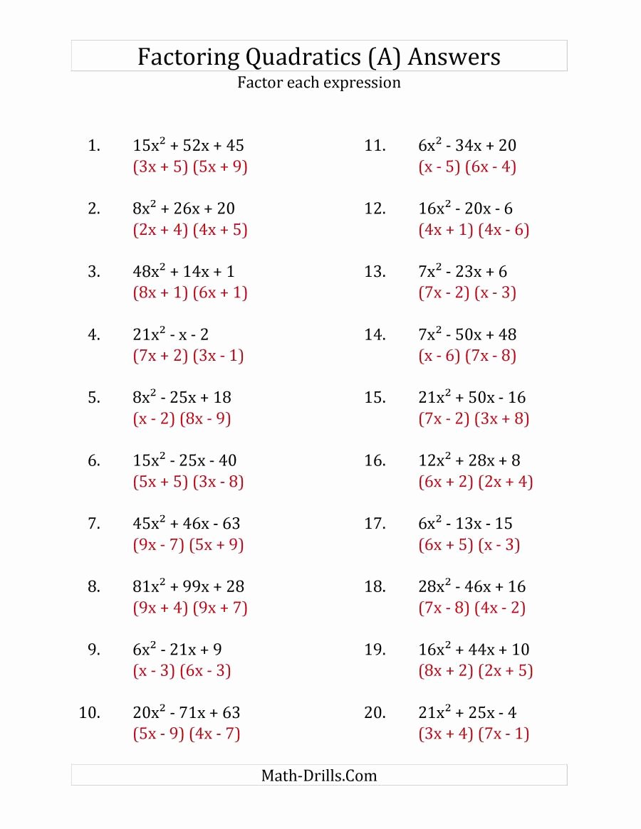 Algebra 1 Worksheet Pdf