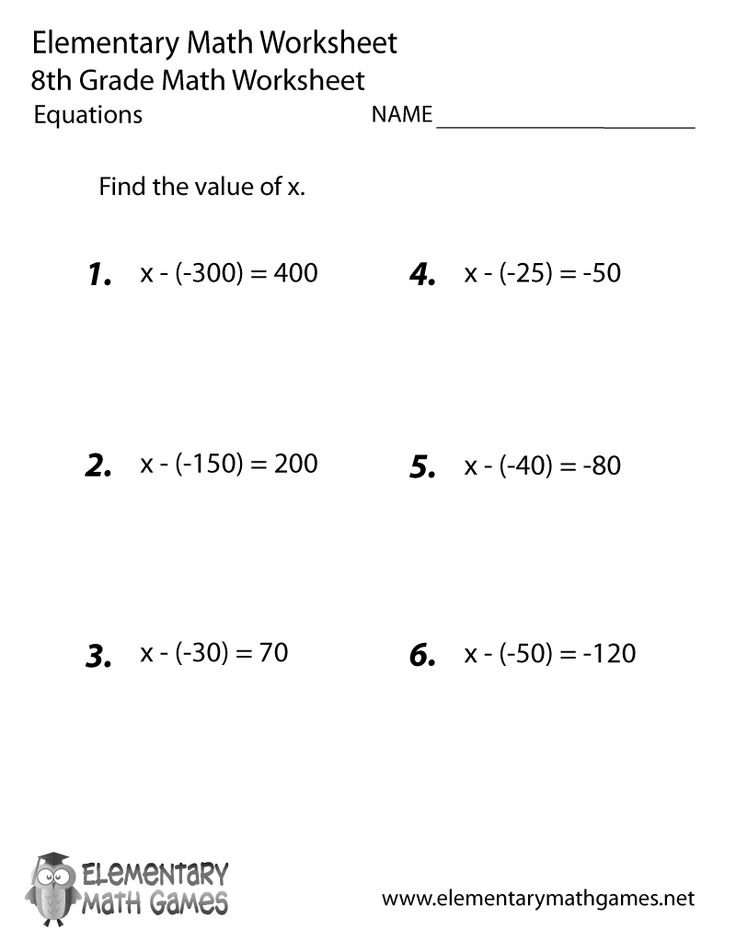 Equations With Variables On Both Sides Worksheet 8Th Grade