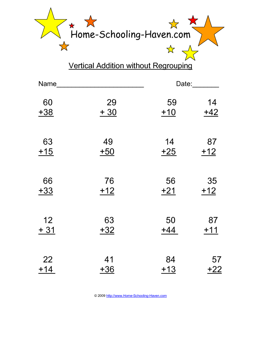 Two And Three Digit Addition With Regrouping Worksheets