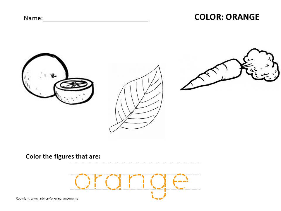 Free Preschool Worksheets For Learning Colors Advice For Pregnant Moms