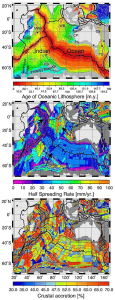 Age, spreading rates, and spreading asymmetry of the world's ocean