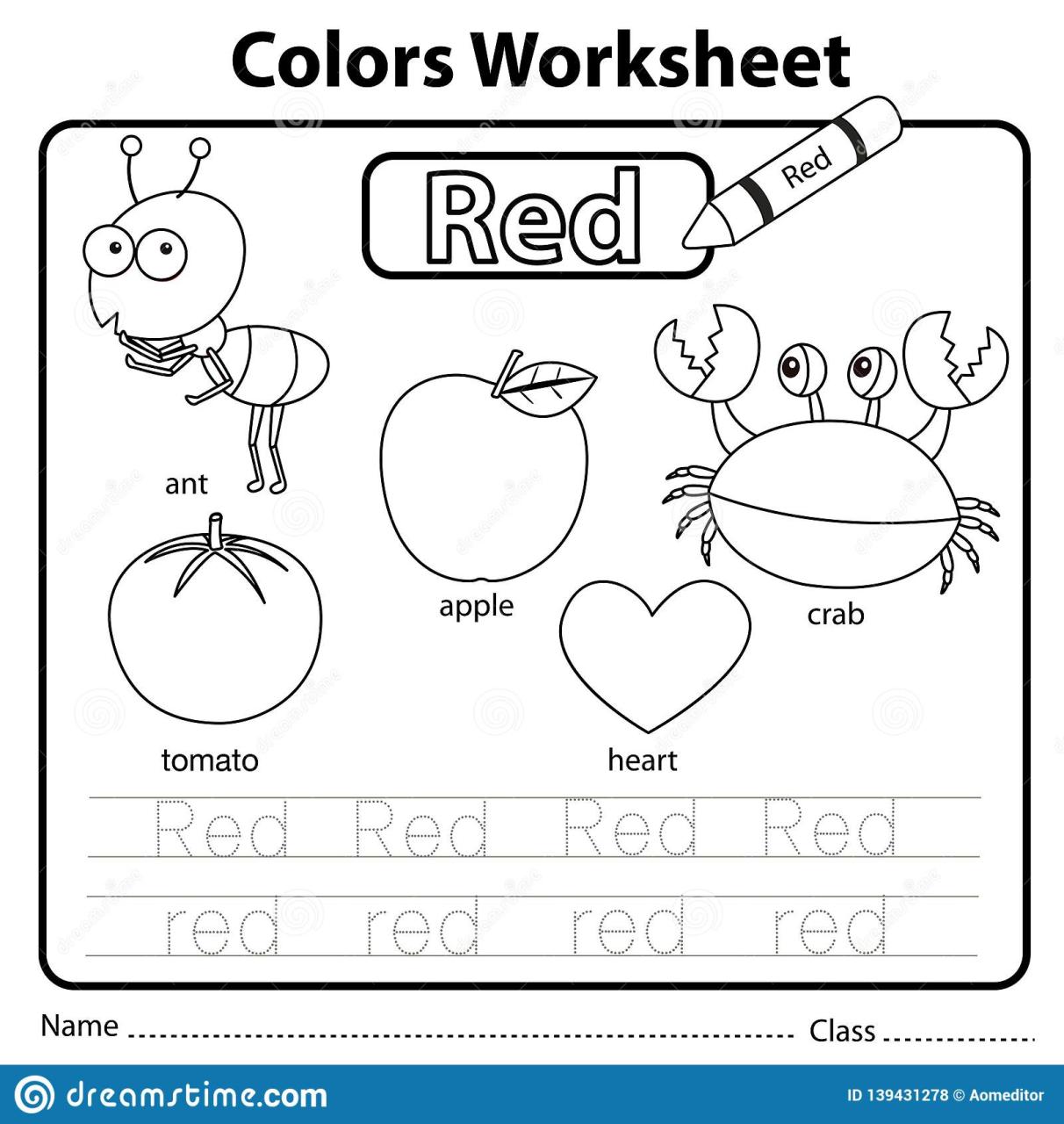 Worksheet For Preschoolers On Colors Printable Worksheets and