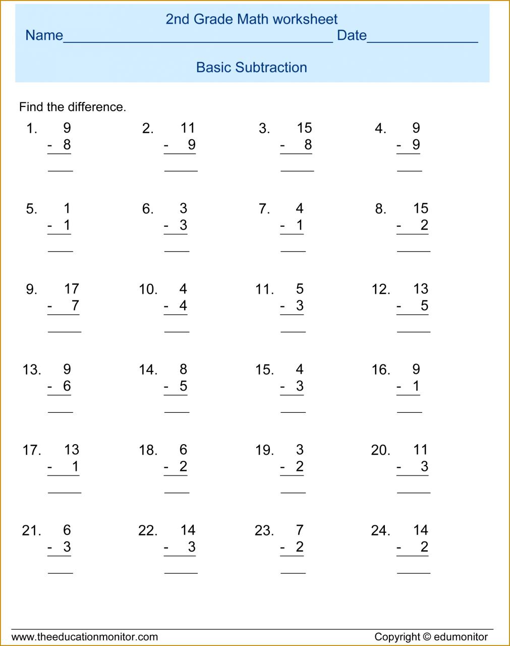 2Nd Grade Mixed Math Worksheets