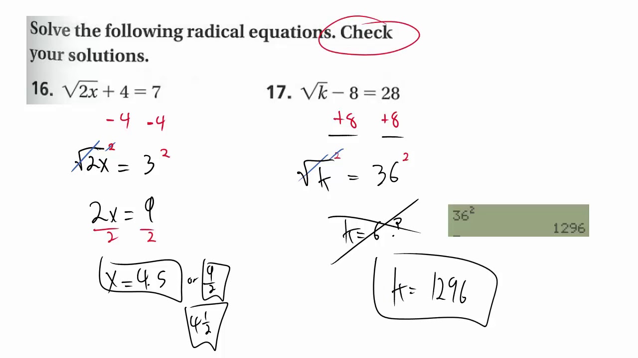 Algebra 1 Ch. 10 Test Study Guide Solutions YouTube