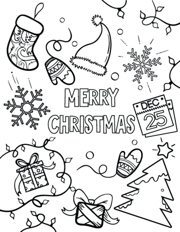 Merry Christmas Coloring Pages For Adults at Free
